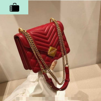韩版V型纹菱格链条手提包包女包2019新款斜挎包单肩包小方包挎包NEW LAKE女士单肩包