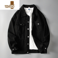 YANXU牛仔外套男港风潮牌痞帅宽松百搭上衣潮ins复古潮流工装夹克