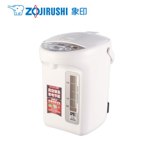 象印(ZOJIRUSHI)电热水瓶CV-TNH30C底盘加热按键式控制304不锈钢涂层内胆电动出水便捷高效3L 白色