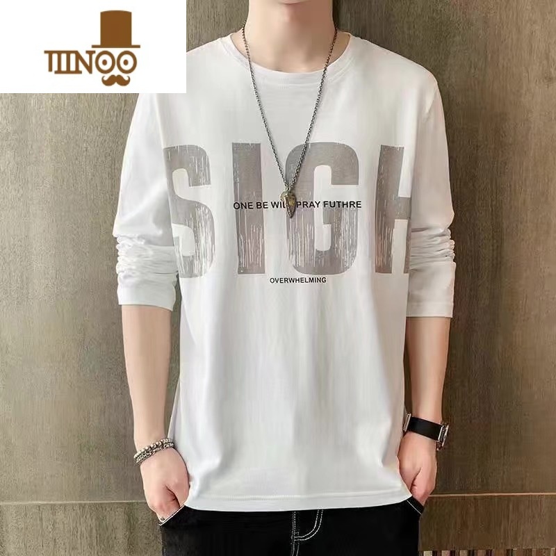 YANXU干活穿的衣服男秋衣建筑工地上班耐脏耐磨长袖t恤秋季体恤打底衫