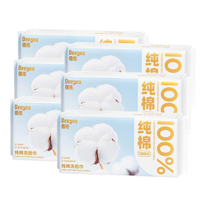 德佑洗脸巾100片*6包加大加厚抽取式2001DYCT349