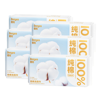 德佑洗脸巾100片*6包加大加厚抽取式2001DYCT349