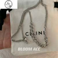 JiMiMONA莫比乌斯环重工项链女2022新款双层叠戴锁骨链颈链网红同款