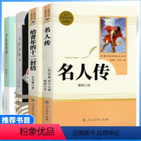 4本[八年级下册推荐]名人传+给青年的十二封信+平凡的世界+苏菲的世界 [正版]八年级下册选读书名人传给青年的十二封信平
