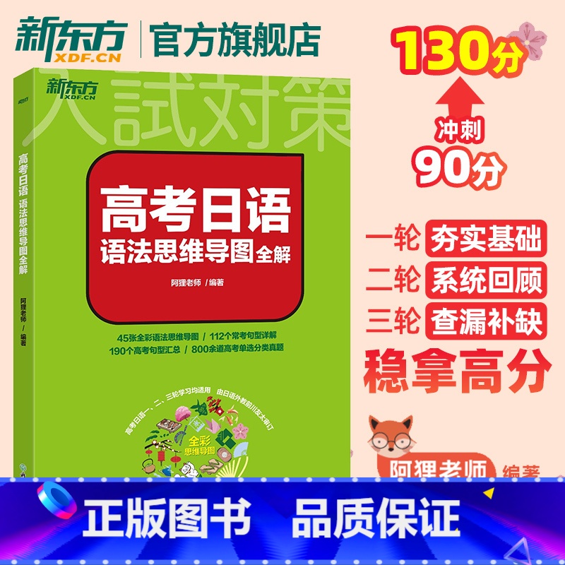 高考日语语法思维导图全解 日语 [正版]高考日语2024备考套装30天搞定高考日语词汇语法听力+思维导图+高分作文攻略+