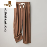 YANXU日系慵懒风网红冰丝垂坠感老爹阔腿裤男直筒显瘦宽松长裤休闲裤潮