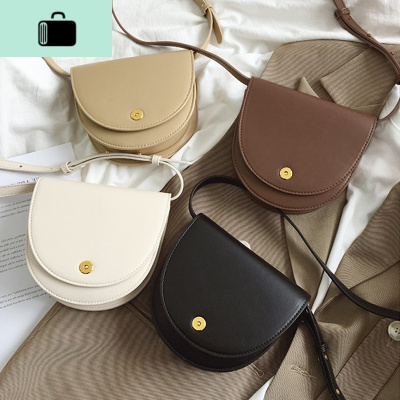 纯色简约半圆马鞍包女2020新款四季百搭迷你女包单肩包斜挎包小包NEW LAKE女斜挎包