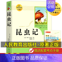 八上昆虫记 [正版]礼盒装 初中必读名著十二本 人教版原著课外阅读书籍朝花夕拾西游记红星照耀中国昆虫记水浒传七八九年级上