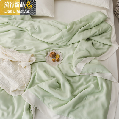 高端空调被夏被60支双面天丝夏凉被可水洗机洗被芯双人薄被子 三维工匠