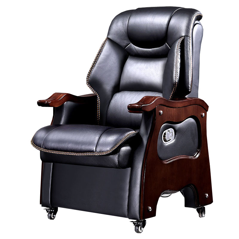 锦北 老板椅商务总裁办公椅按摩椅皮大班椅可躺电脑椅 PU皮