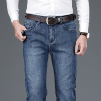 老爷车(laoyeche)正品男士牛仔裤 男秋冬季款直筒宽松弹力男装长裤子商务休闲香港品牌牛仔裤