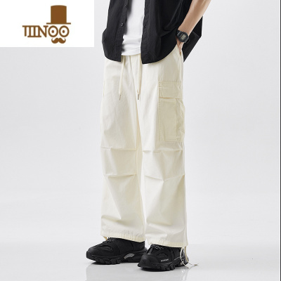 YANXU男士休闲裤美式高街宽松工装裤子男秋季薄款直筒阔腿长裤