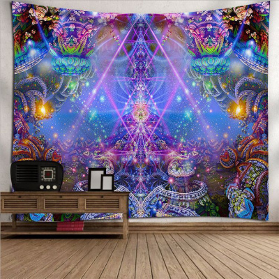 家柏饰(CORATED)波西米亚墙壁装饰挂布床头瑜伽背景布壁画印度曼陀罗挂毯 图八 绒布150高*200宽厘米横款