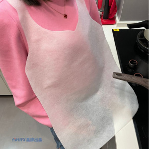 无纺布一次性围裙家用厨房餐饮专用围嘴防水防油吃饭成人围兜3759Z