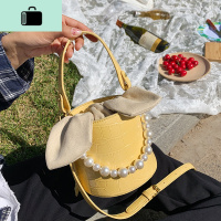 夏季小包包女2020流行新款潮百搭单肩水桶包时尚斜挎包珍珠手提包NEW LAKE女斜挎包