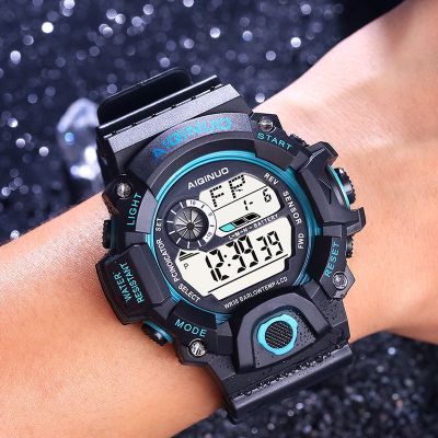 铭侣电子表男女情侣青少年手表男初中小学生夜光运动潮流男孩儿童大童防水防摔电子表