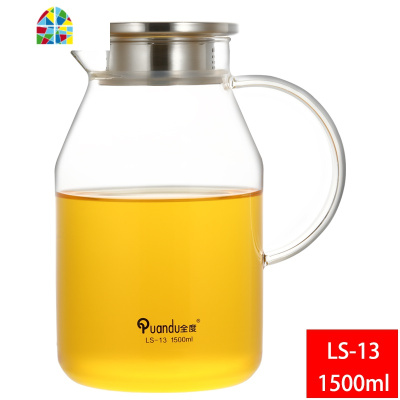 家用冷水壶透明耐热防爆装凉开水的玻璃壶大容量泡柠檬凉水壶 FENGHOU LS-16