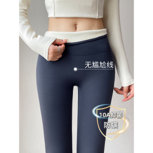 加绒鲨鱼裤女外穿新款秋冬高腰提臀瑜伽裤冬季加厚保暖打底裤
