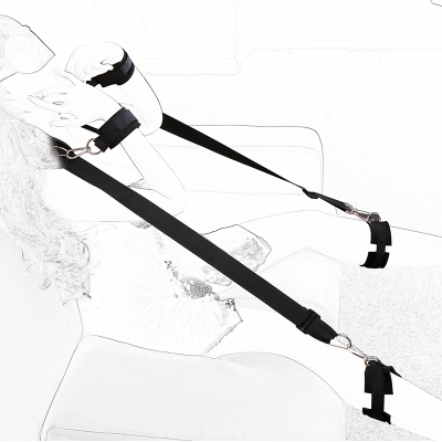 谜姬(mizz zee) sm用品 m分腿绑带sm道具捆绑束缚 性用品强制开腿器床