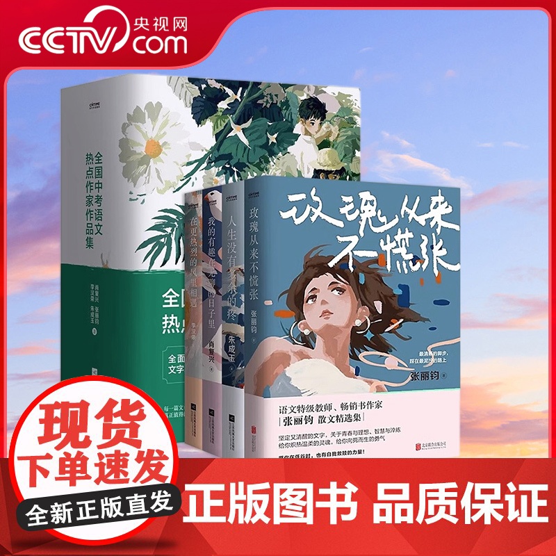 [央视网]中考语文热点作家作品集全4册:我的有趣在无聊的日子里+在更热烈的风里相遇+玫瑰从来不慌张+人生没有多余的疼HY