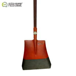 启盟 铁锹带锹柄大号方头锹30cm QM-80071\把