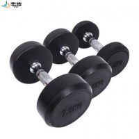 韦步家用包胶圆头哑铃商用健身房健身力量训练器材包胶圆形哑铃