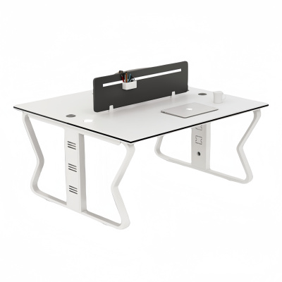 攸形双人办公桌120*120*75cm张