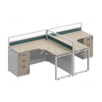 臻远ZYGW-144屏风工作卡位职员桌办公桌 T型双人位