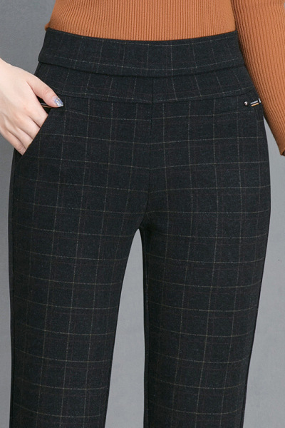 迪鲁奥(DILUAO)新款女装妈妈裤子秋冬厚款2021新款裤女松紧高腰常规休闲长裤女中老年女裤