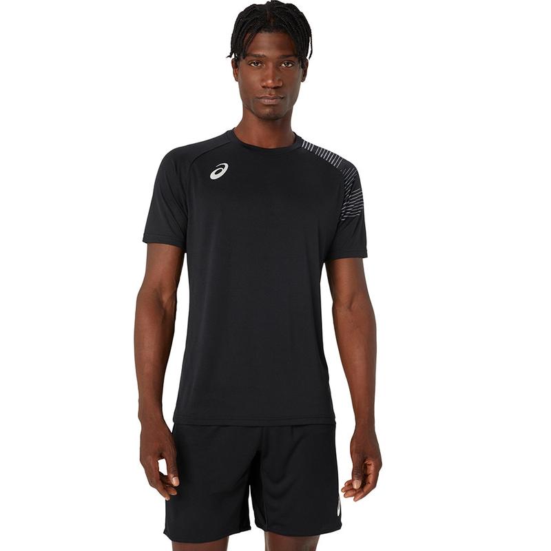 Asics/亚瑟士男子排球速干短袖运动T恤透气快干训练比赛服