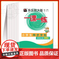 2025新版一课一练小学生同步字帖上海专用沪教版附赠默写本华东师大版