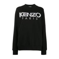 高田贤三(Kenzo)纯棉圆领长袖罗纹饰边男运动卫衣外套