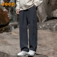 JEEP吉普美式冲锋裤男款夏季薄款宽松直筒休闲伞兵裤户外登山裤子