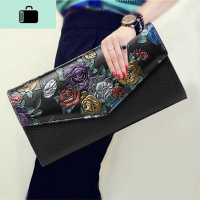 2019新款皮女包手包手拿包小皮包头层牛皮单肩斜挎宴会包包夹包NEW LAKE女手包