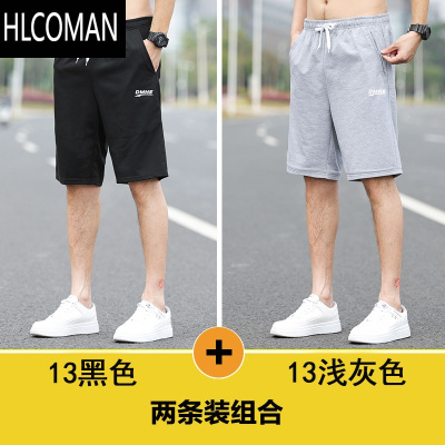 HLCOMAN夏季薄款休闲短裤男2025新款宽松直筒运动中裤子男夏天百搭五分裤