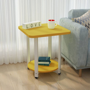 简约现代创意沙发边几迷你方形卧室小桌子铁艺小户型茶几床头桌柜