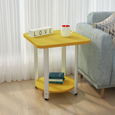 简约现代创意沙发边几迷你方形卧室小桌子铁艺小户型茶几床头桌柜