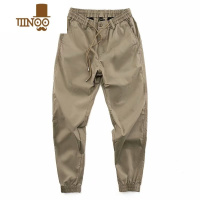 YANXU工地工装裤男潮牌束脚松紧腰小脚宽松大码秋季户外裤汽修工作裤男休闲裤