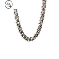 JiMimix 美式潮牌古巴项链男士钛钢男生锁骨链高级设计感粗款百搭配饰