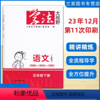 [新版]语文 人教版 五年级下 [正版]2024 学法大视野五年级下语文数学政治人教版RJ 科学教科版湖南教育出版社 湘