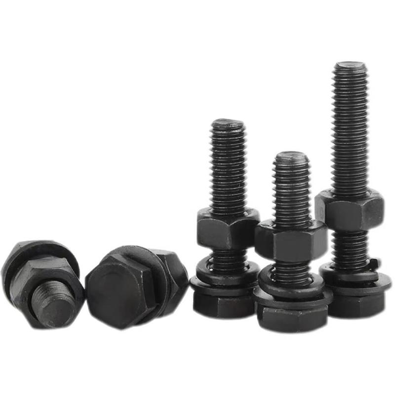 中锦科技 4.8级外六角螺栓套装M10*80mm[螺栓+螺母+平弹垫]套