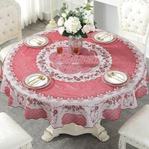 家柏饰(CORATED)PVC塑料圆餐桌布茶几垫圆形小圆桌桌布防水防烫防油免洗台布田园