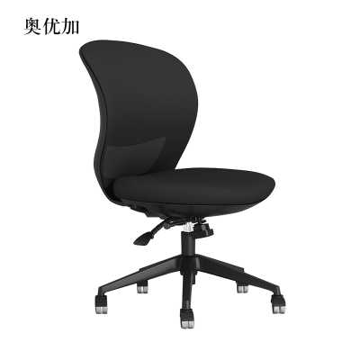 奥优加工作椅电脑椅人体工学升降转椅写字椅黑框黑网(无扶手款)