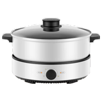美的(Midea)电火锅MC-DY26Easy501电锅一体家用多功能锅宿舍电煮锅4L电热锅分体可拆底座可当电磁盘