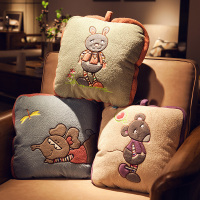 美帮汇长条枕抱枕被子两用办公室午睡折叠毯子空调毛毯枕头宿舍女