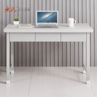 质凡营具学习桌钢制电脑桌内务整理桌三抽桌椅组合