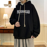 YANXUhiphop潮牌欧美高街vibe卫衣男潮加绒连帽衫oversize外套秋季