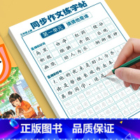 [语文]同步作文练字帖(上册) 小学六年级 [正版]斗半匠小学同步作文仿写训练满分押题范文字帖语文人教版小学生英语示范大