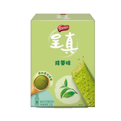 雀巢(nestle) 脆脆鲨 抹茶威化16条装 320g/盒装 休闲 零食