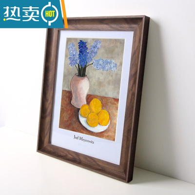 敬平美式大尺寸复古挂墙相框装裱画框定制20寸4K5075柚木色16寸像框 深木色 16寸挂墙[可放30.5*40.6cm